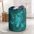 Australia Tourettes Awareness Laundry Basket Butterfly Ribbon Art