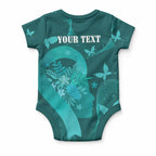 Australia Tourettes Support Personalised Baby Onesie Butterfly Ribbon Art