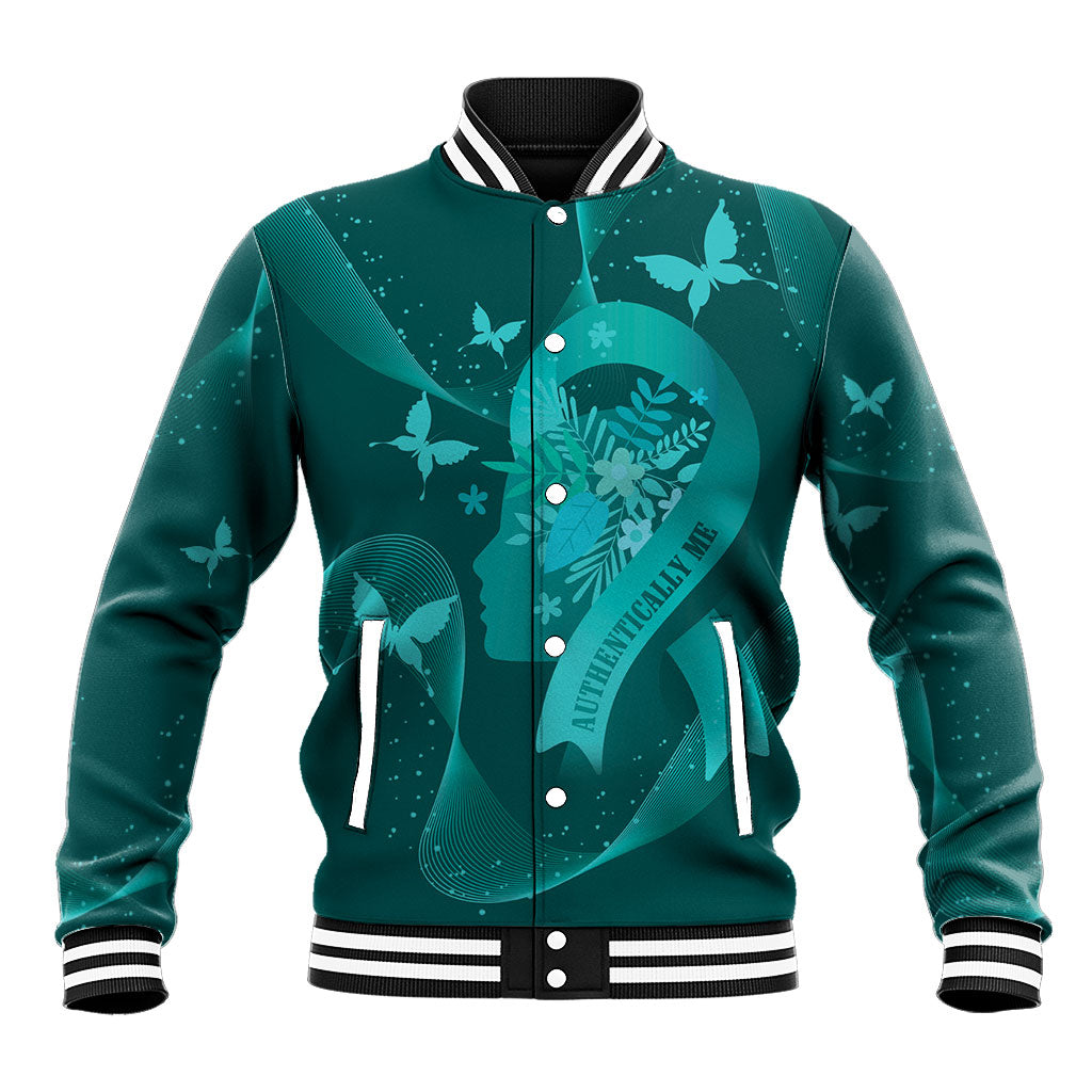 Australia Tourettes Awareness Personalised Baseball Jacket Butterfly Ribbon Art