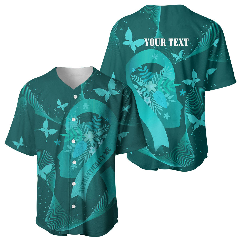 Australia Tourettes Awareness Personalised Baseball Jersey Butterfly Ribbon Art