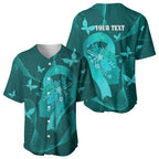 Australia Tourettes Awareness Personalised Baseball Jersey Butterfly Ribbon Art