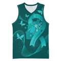 Australia Tourettes Awareness Personalised Basketball Jersey Butterfly Ribbon Art