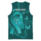 Australia Tourettes Awareness Personalised Basketball Jersey Butterfly Ribbon Art