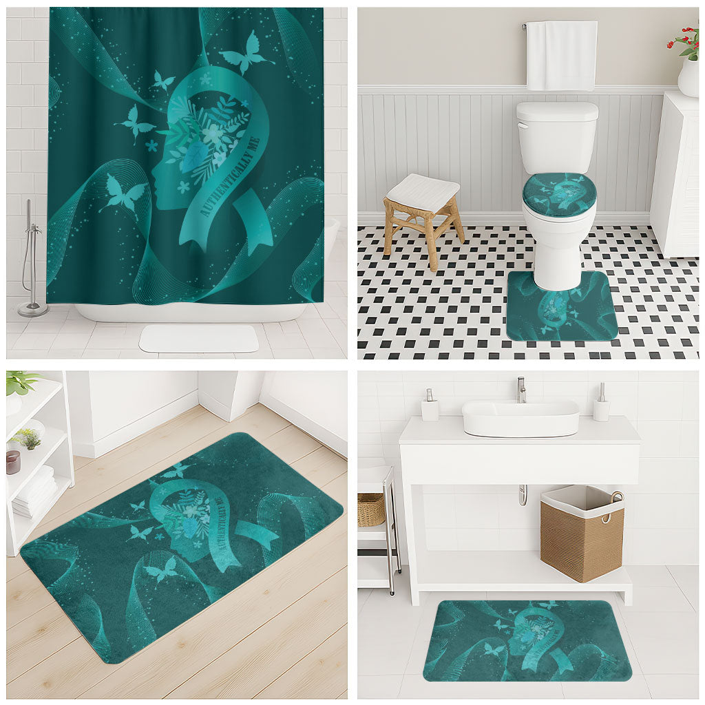 Australia Tourettes Awareness Bathroom Set Butterfly Ribbon Art