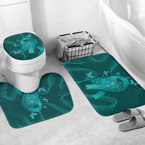 Australia Tourettes Awareness Bathroom Set Butterfly Ribbon Art