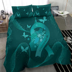 Australia Tourettes Awareness Bedding Set Butterfly Ribbon Art