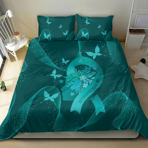 Australia Tourettes Awareness Bedding Set Butterfly Ribbon Art