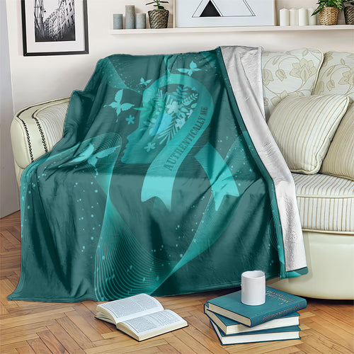 Australia Tourettes Awareness Blanket Butterfly Ribbon Art