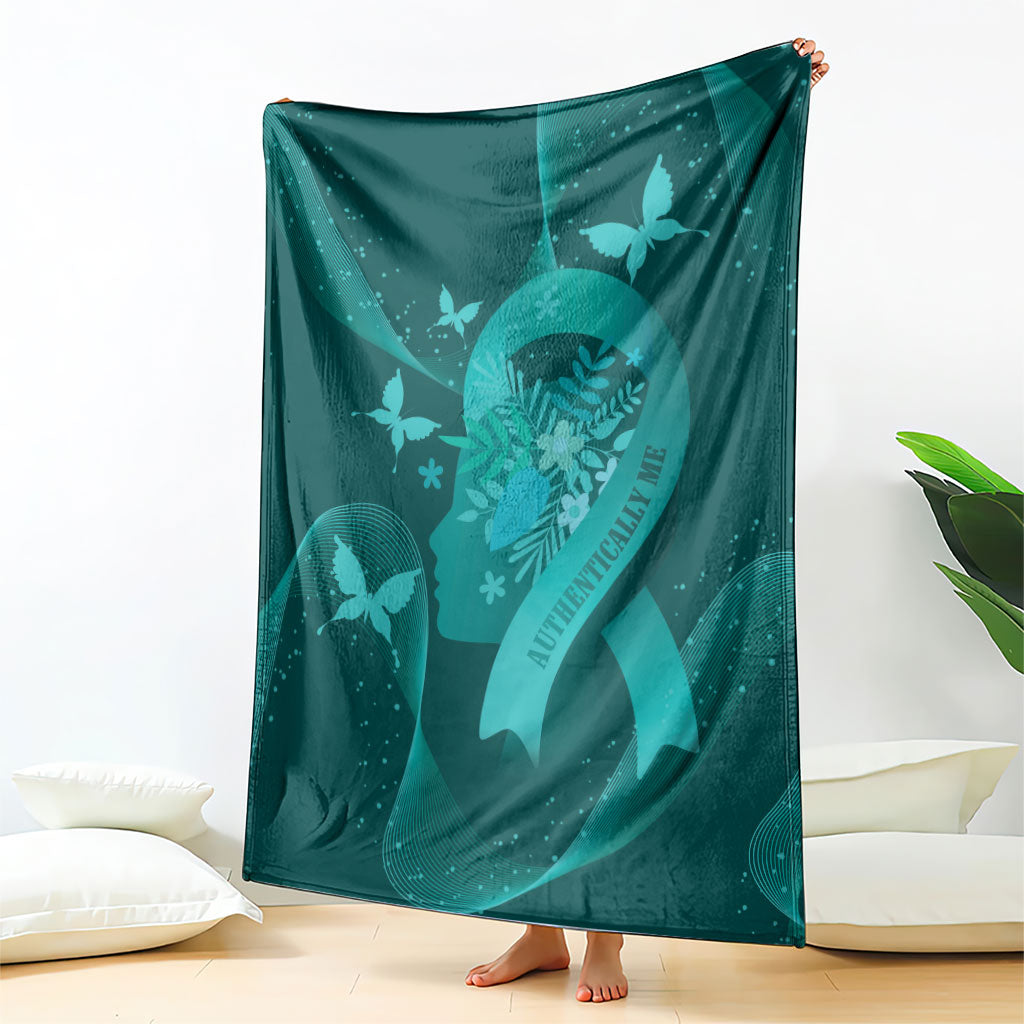 Australia Tourettes Awareness Blanket Butterfly Ribbon Art