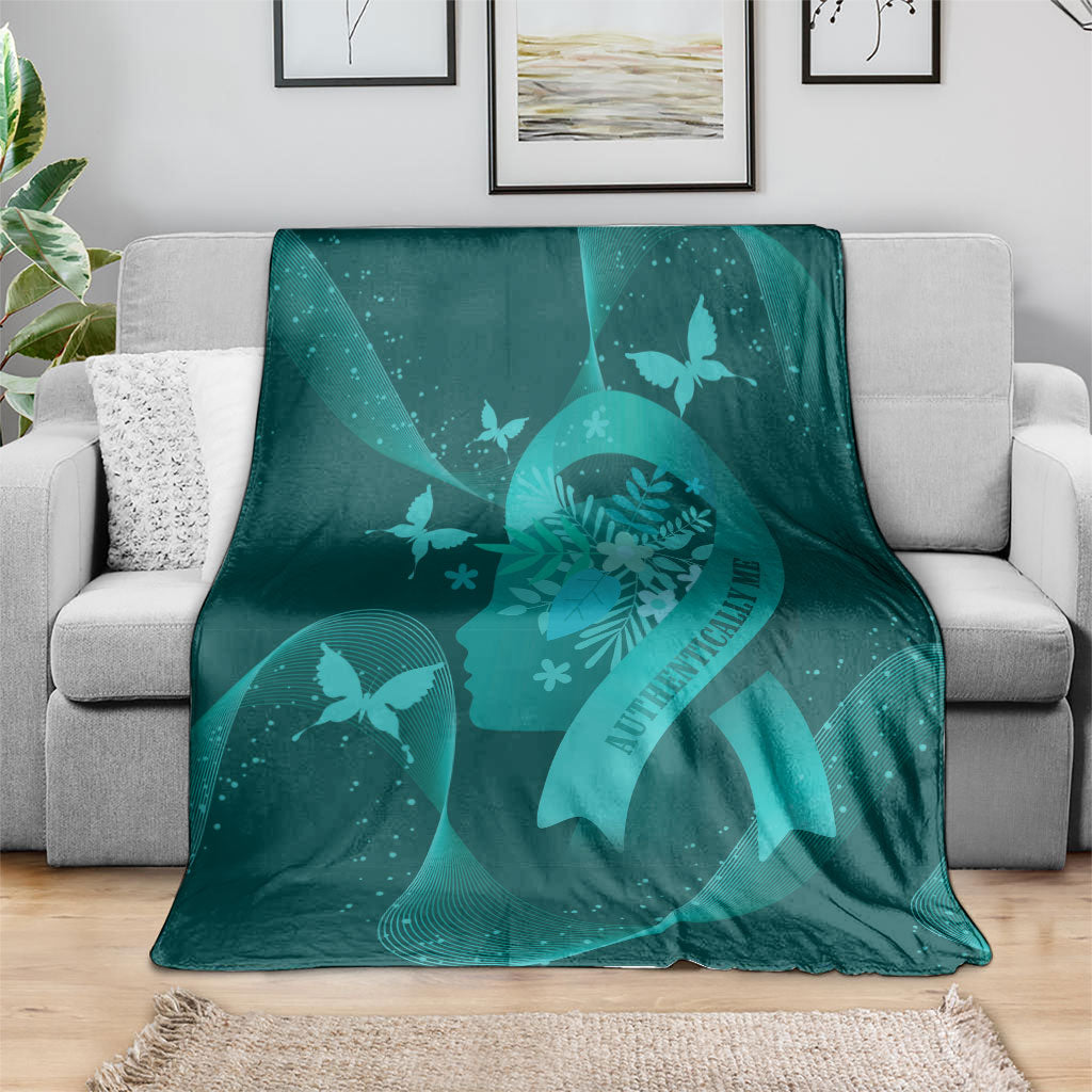 Australia Tourettes Awareness Blanket Butterfly Ribbon Art