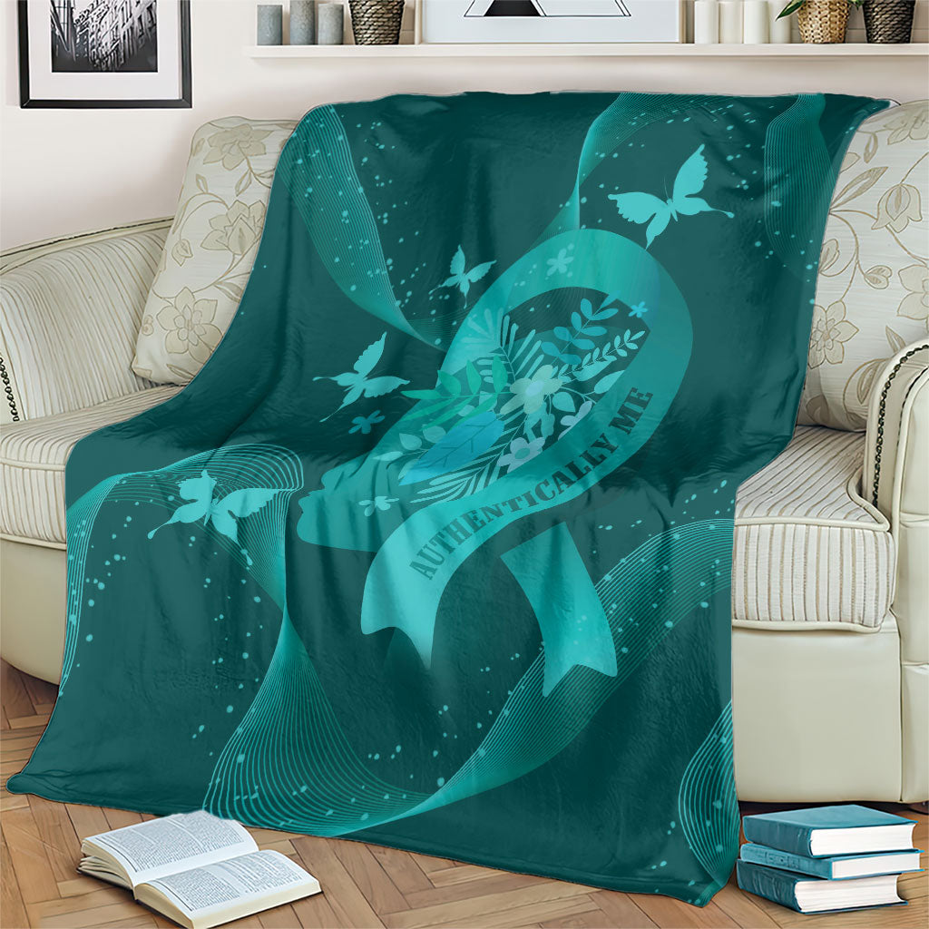 Australia Tourettes Awareness Blanket Butterfly Ribbon Art