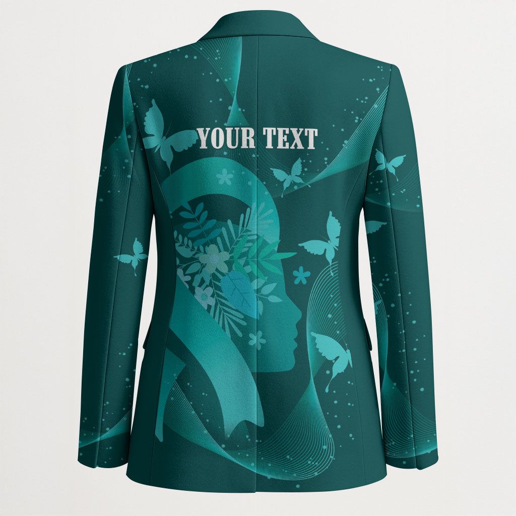 Australia Tourettes Awareness Personalised Blazer Butterfly Ribbon Art
