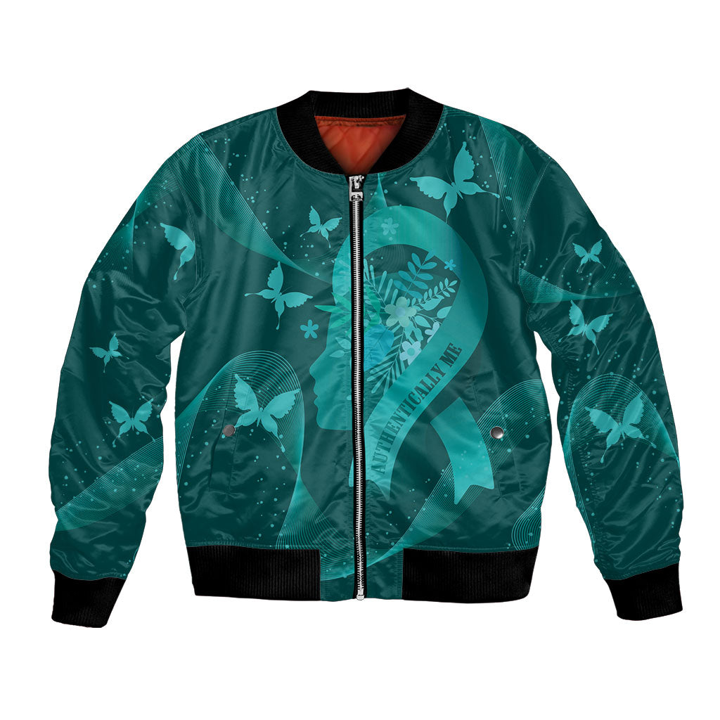 Australia Tourettes Awareness Personalised Bomber Jacket Butterfly Ribbon Art