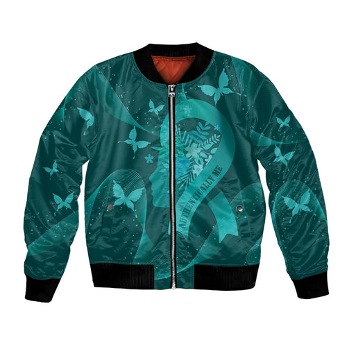 Australia Tourettes Awareness Personalised Bomber Jacket Butterfly Ribbon Art