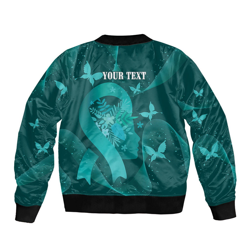 Australia Tourettes Awareness Personalised Bomber Jacket Butterfly Ribbon Art