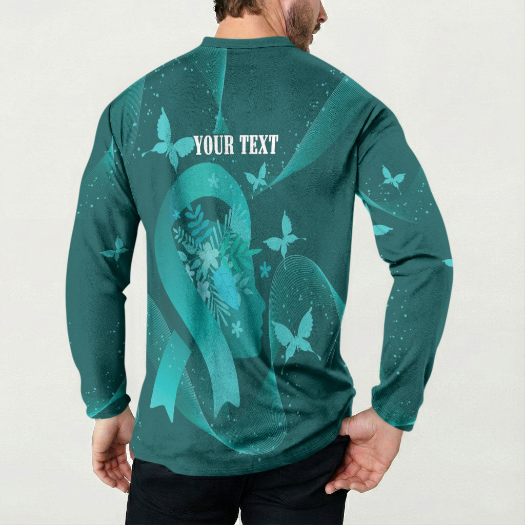 Australia Tourettes Awareness Personalised Button Sweatshirt Butterfly Ribbon Art