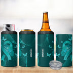 Australia Tourettes Awareness Personalised 4 in 1 Can Cooler Tumbler Butterfly Ribbon Art