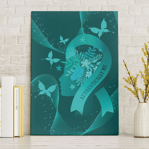 Australia Tourettes Awareness Canvas Wall Art Butterfly Ribbon Art