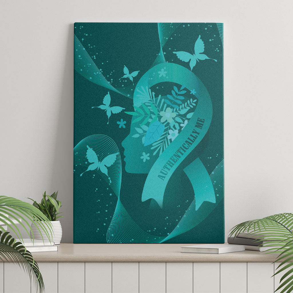 Australia Tourettes Awareness Canvas Wall Art Butterfly Ribbon Art