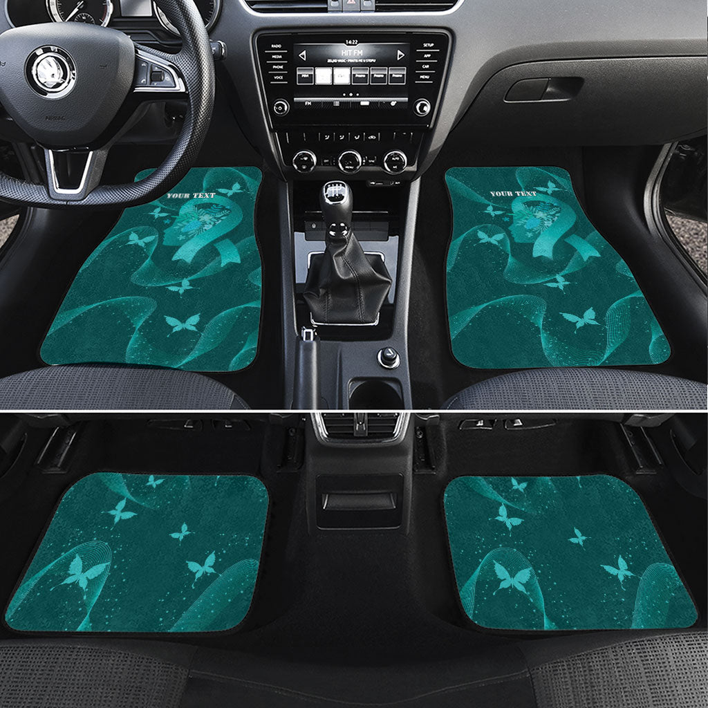 Australia Tourettes Awareness Personalised Car Mats Butterfly Ribbon Art