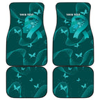 Australia Tourettes Awareness Personalised Car Mats Butterfly Ribbon Art