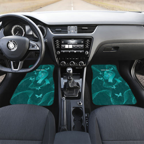 Australia Tourettes Awareness Personalised Car Mats Butterfly Ribbon Art