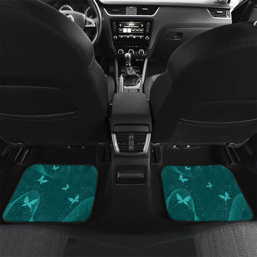 Australia Tourettes Awareness Personalised Car Mats Butterfly Ribbon Art