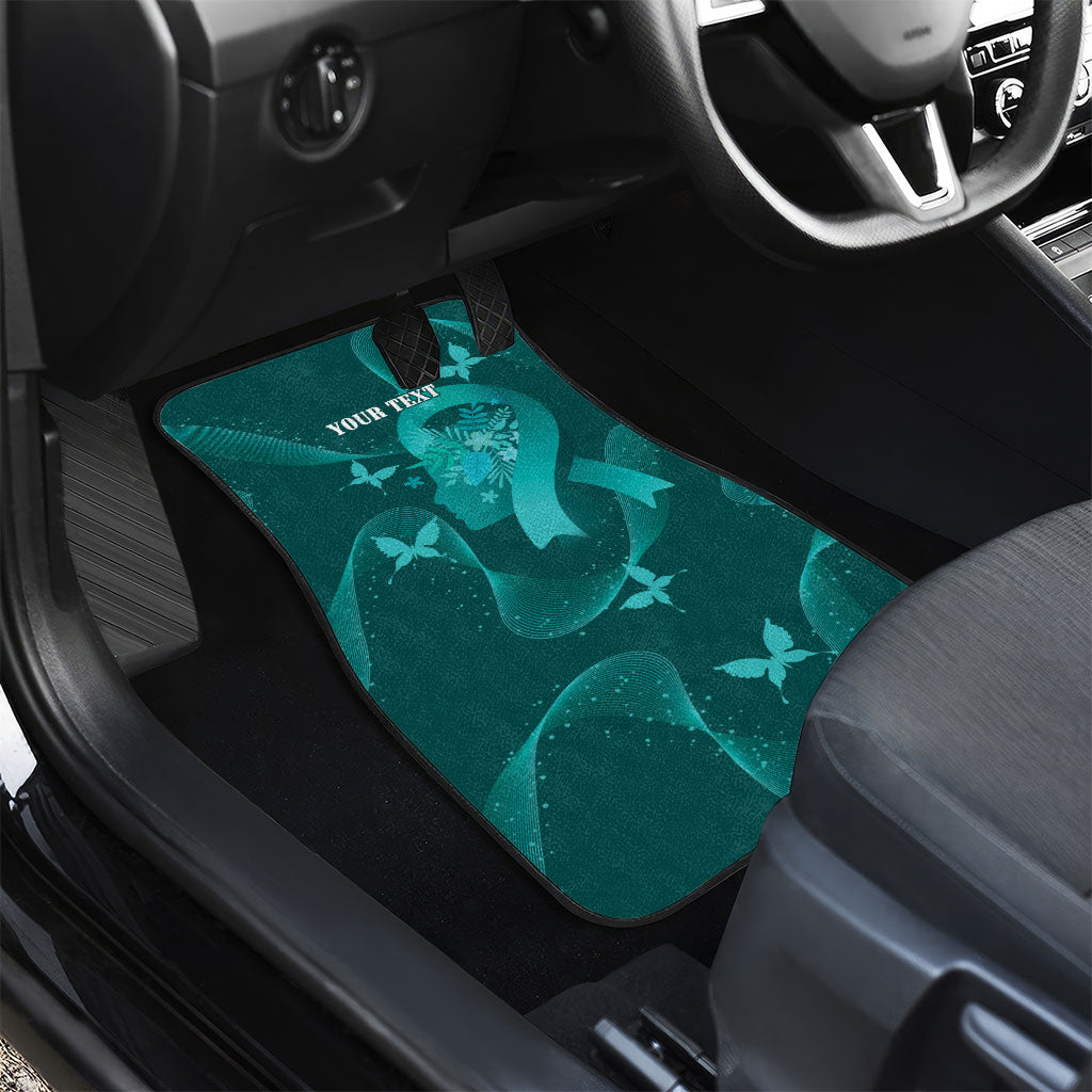 Australia Tourettes Awareness Personalised Car Mats Butterfly Ribbon Art