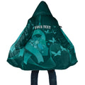 Australia Tourettes Awareness Personalised Cloak Butterfly Ribbon Art