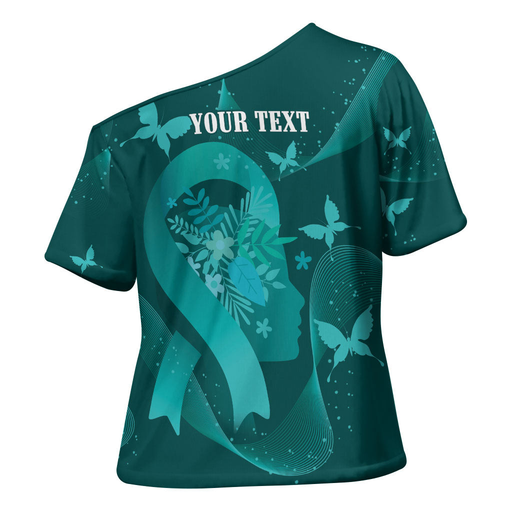 Australia Tourettes Awareness Personalised Cross Shoulder Shirt Butterfly Ribbon Art