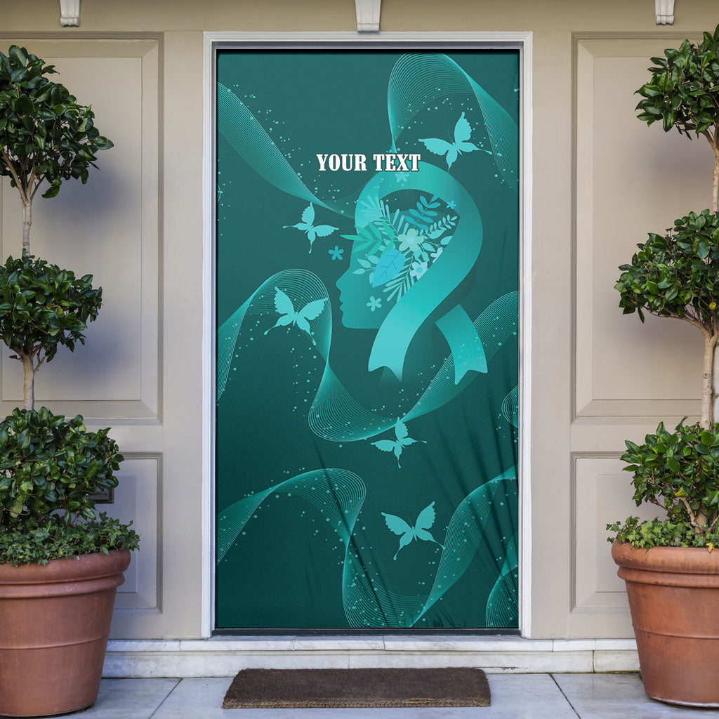 Australia Tourettes Awareness Personalised Door Cover Butterfly Ribbon Art