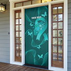 Australia Tourettes Awareness Personalised Door Cover Butterfly Ribbon Art