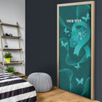 Australia Tourettes Awareness Personalised Door Cover Butterfly Ribbon Art