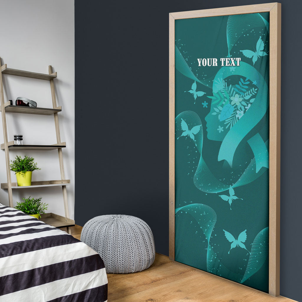Australia Tourettes Awareness Personalised Door Cover Butterfly Ribbon Art