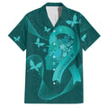 Australia Tourettes Awareness Personalised Family Matching Tank Maxi Dress and Hawaiian Shirt Butterfly Ribbon Art