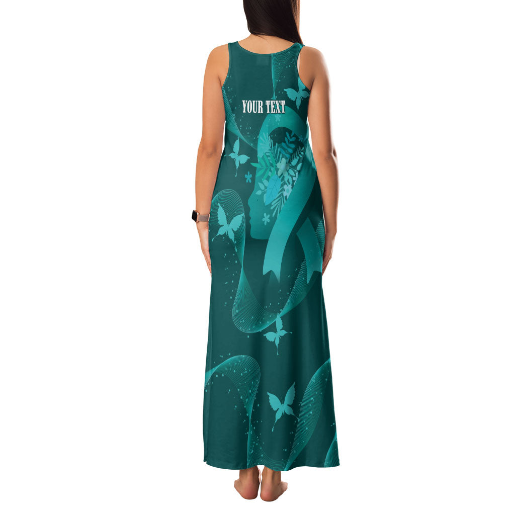 Australia Tourettes Awareness Personalised Family Matching Tank Maxi Dress and Hawaiian Shirt Butterfly Ribbon Art