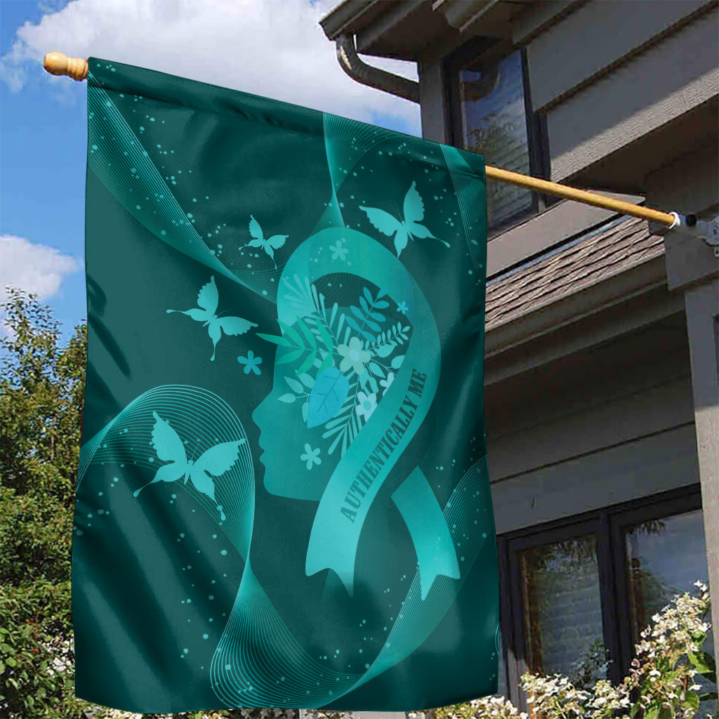Australia Tourettes Awareness Garden Flag Butterfly Ribbon Art