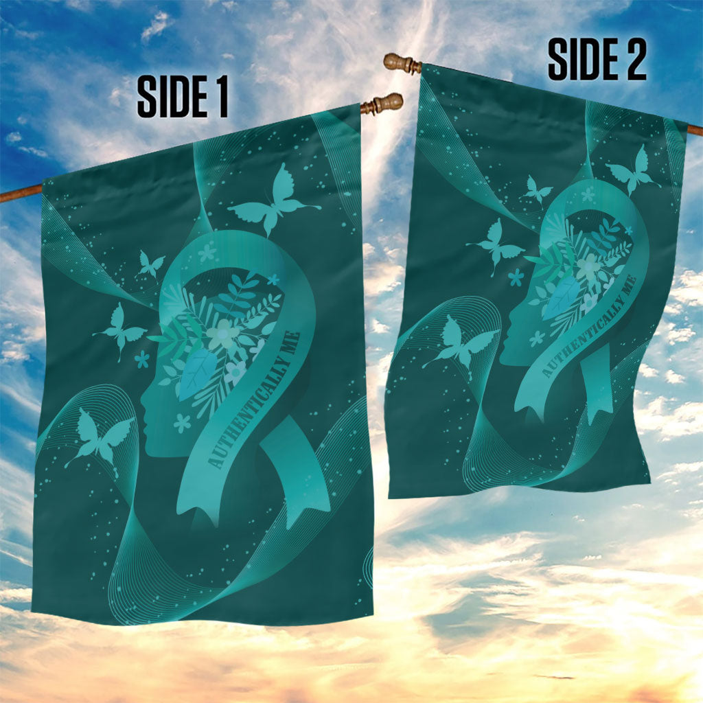 Australia Tourettes Awareness Garden Flag Butterfly Ribbon Art