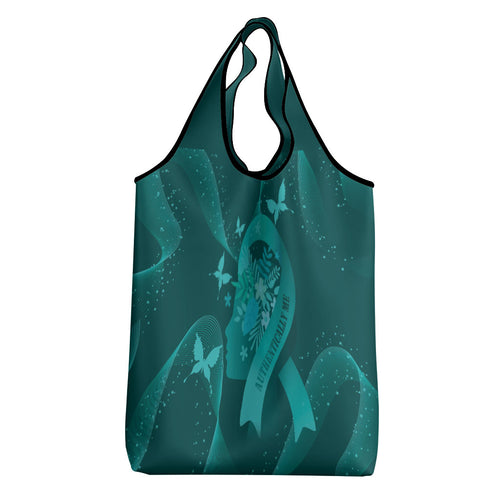 Australia Tourettes Awareness Grocery Bag Butterfly Ribbon Art