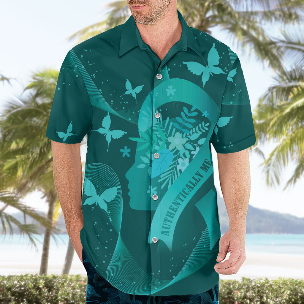 Australia Tourettes Awareness Personalised Hawaiian Shirt Butterfly Ribbon Art