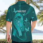 Australia Tourettes Awareness Personalised Hawaiian Shirt Butterfly Ribbon Art