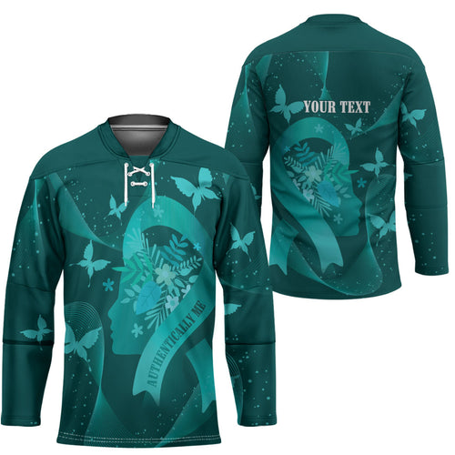 Australia Tourettes Awareness Personalised Hockey Jersey Butterfly Ribbon Art