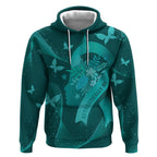 Australia Tourettes Awareness Personalised Hoodie Butterfly Ribbon Art