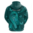 Australia Tourettes Awareness Personalised Hoodie Butterfly Ribbon Art