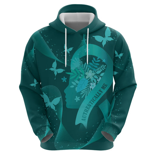 Australia Tourettes Awareness Personalised Hoodie Butterfly Ribbon Art