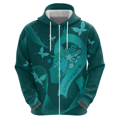 Australia Tourettes Awareness Personalised Hoodie Butterfly Ribbon Art