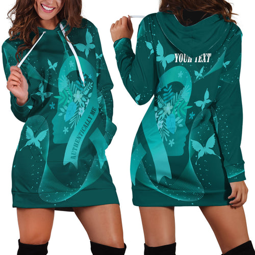 Australia Tourettes Awareness Personalised Hoodie Dress Butterfly Ribbon Art