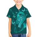 Australia Tourettes Awareness Personalised Kid Hawaiian Shirt Butterfly Ribbon Art