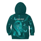Australia Tourettes Awareness Personalised Kid Hoodie Butterfly Ribbon Art