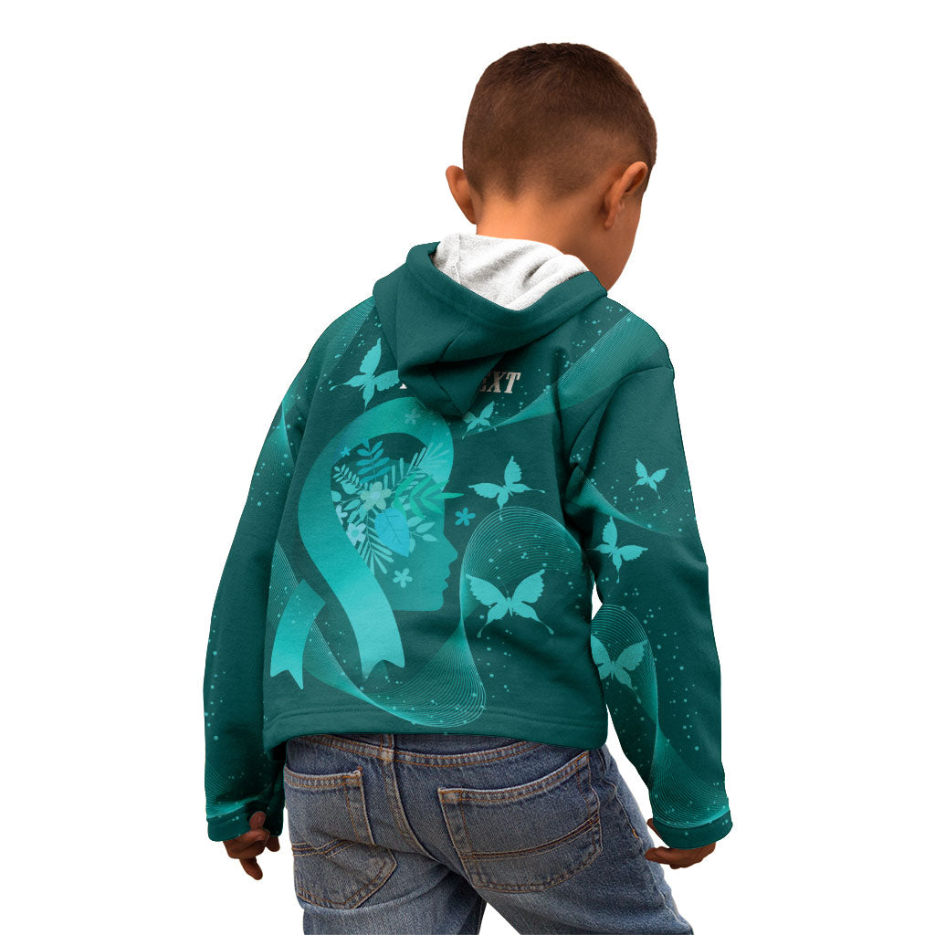 Australia Tourettes Awareness Personalised Kid Hoodie Butterfly Ribbon Art